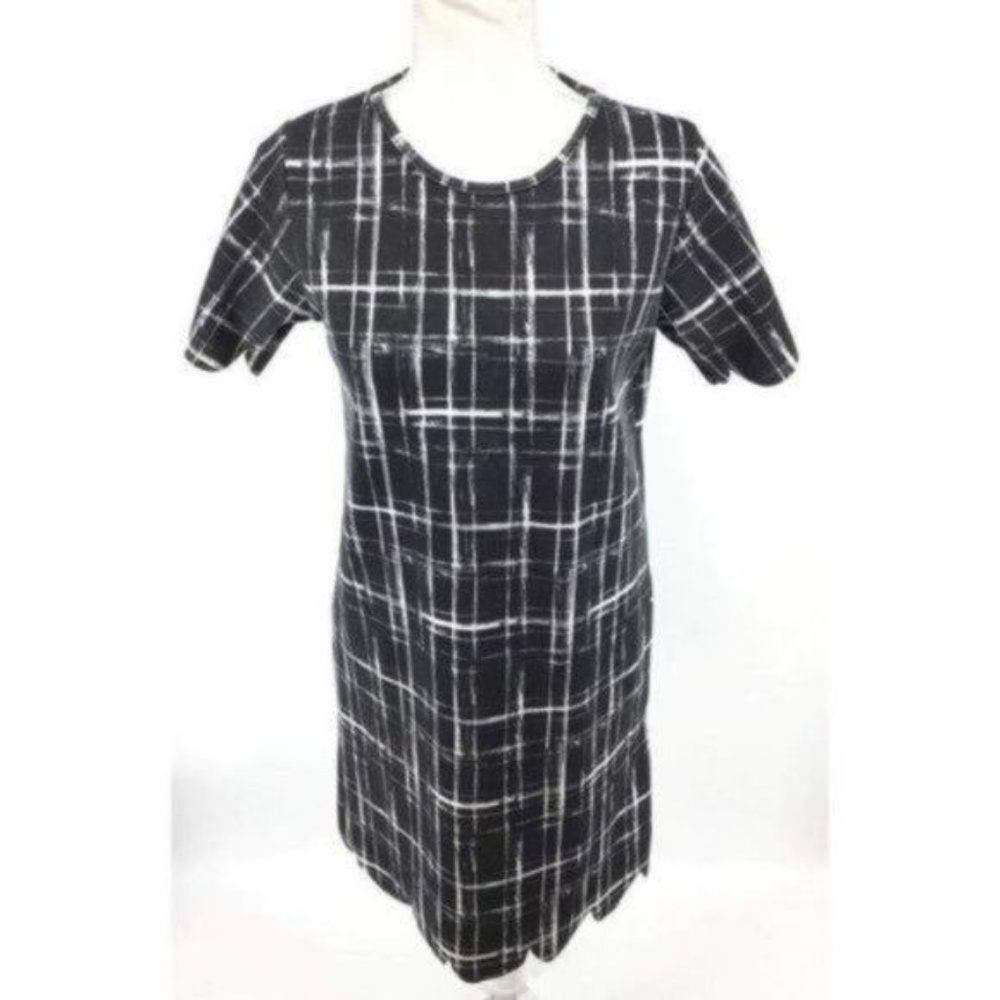 ASOS Daisy Street Scallops Modern Grid print dres, size 0